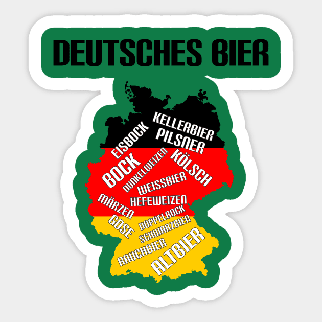 Deutsches Bier Dark Text Sticker by HighBrowDesigns